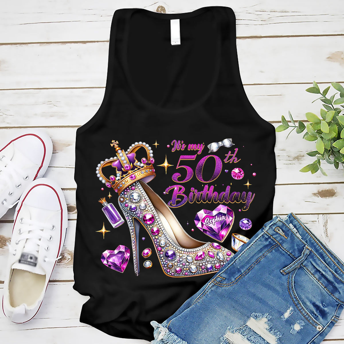 50th Birthday Shirts, Custom Birthday Shirts, Turning 50 Shirt, Gifts For Women Turning 50, 50 And Fabulous Shirt, 50th Birthday Shirts For Her-YPT-ALK
