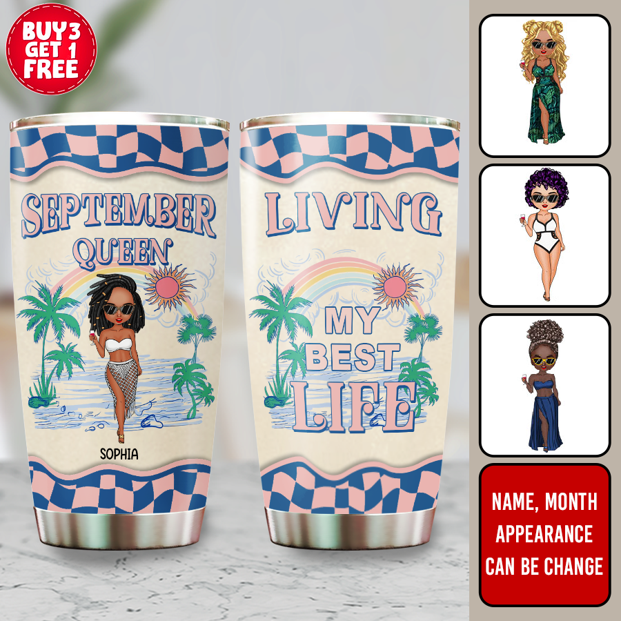 Personalized Tumblers, Birthday Tumbler, Birthdays In September, September Birthday Gifts For Her