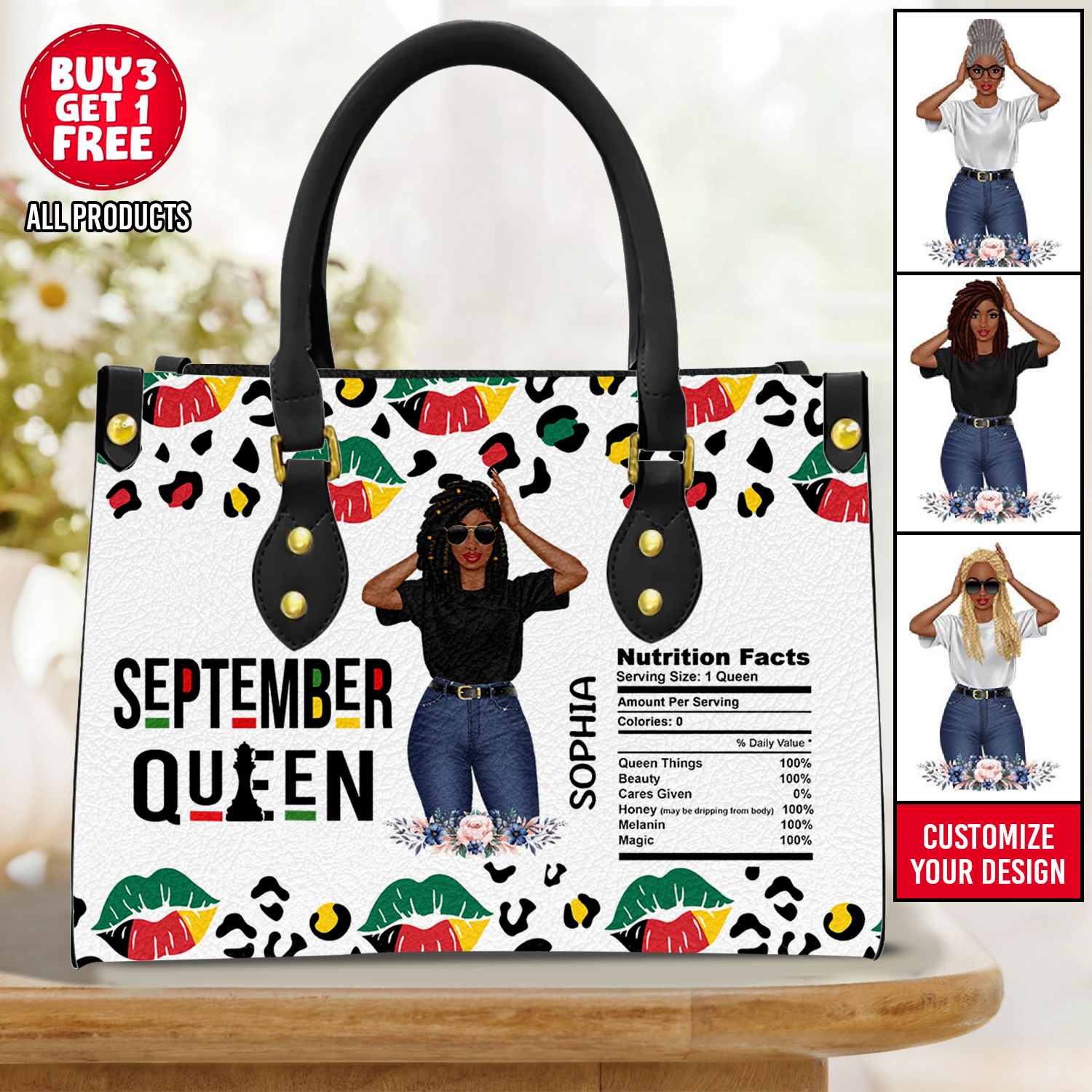 Personalized Leather Bag - September birthday Gifts for September Queens, Queen Was Born In September