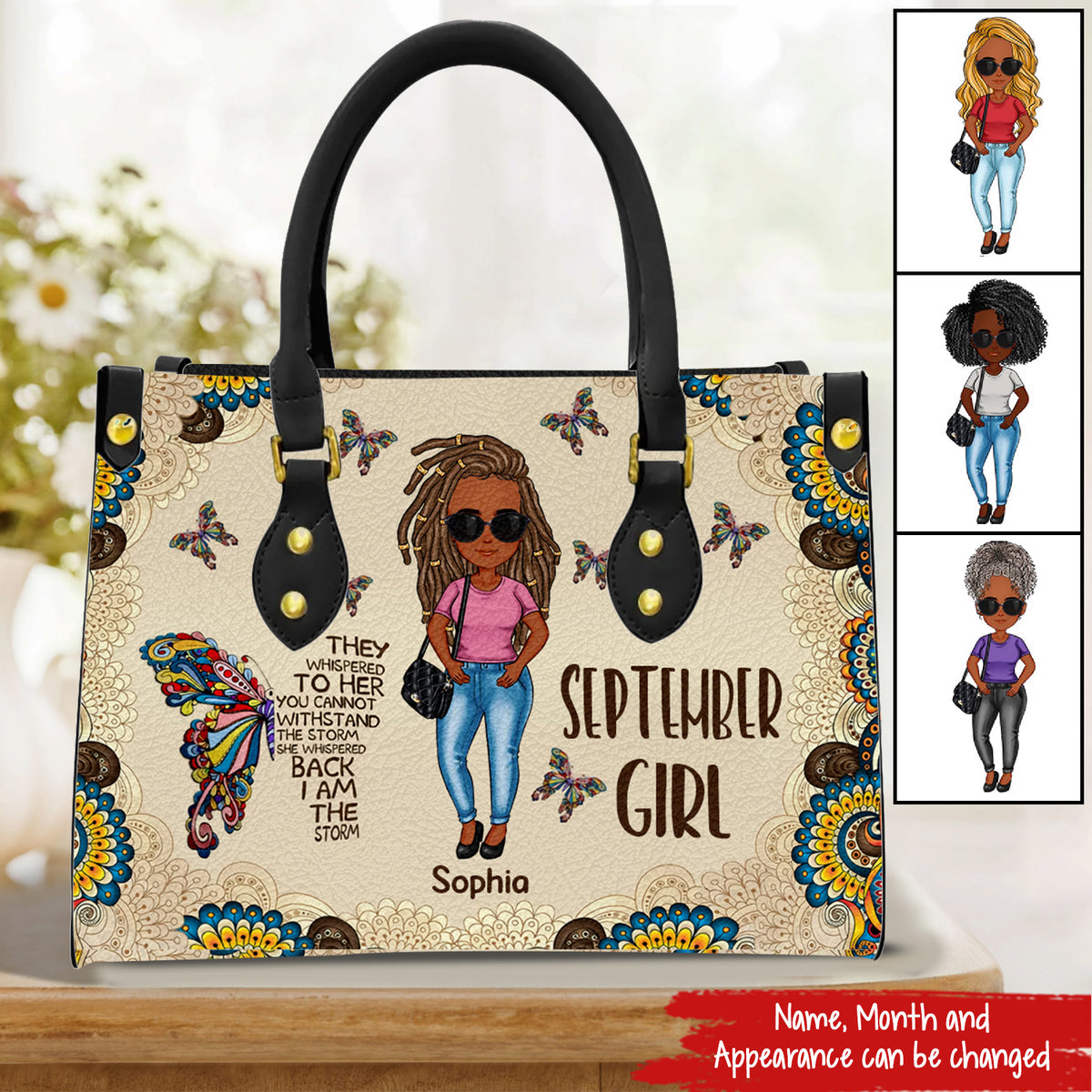 Personalized Leather Bag - September Birthday Gifts For September Queens, Queen Was Born In September