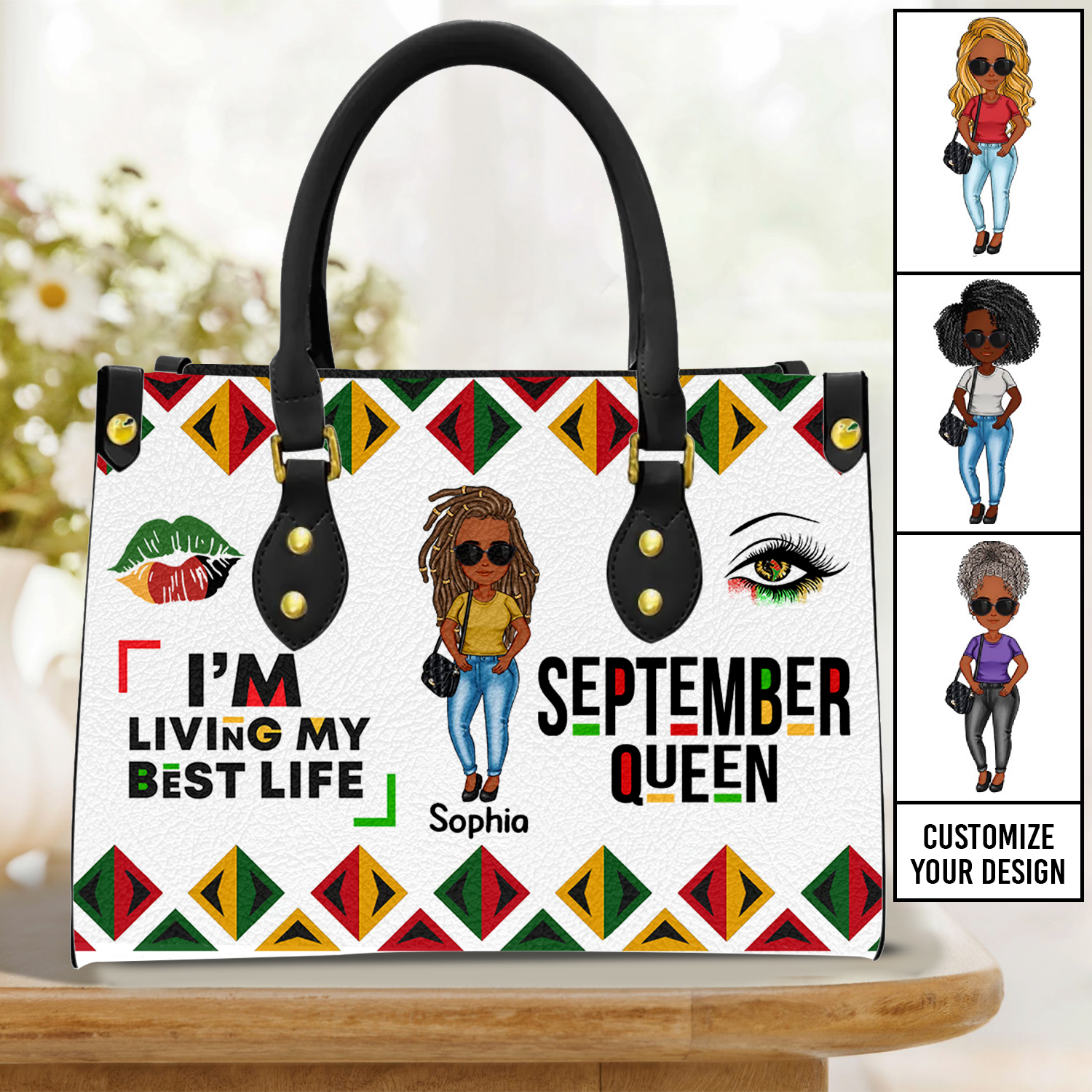 Personalized Leather Bag - August Birthday Gifts, Queen Was Born In August