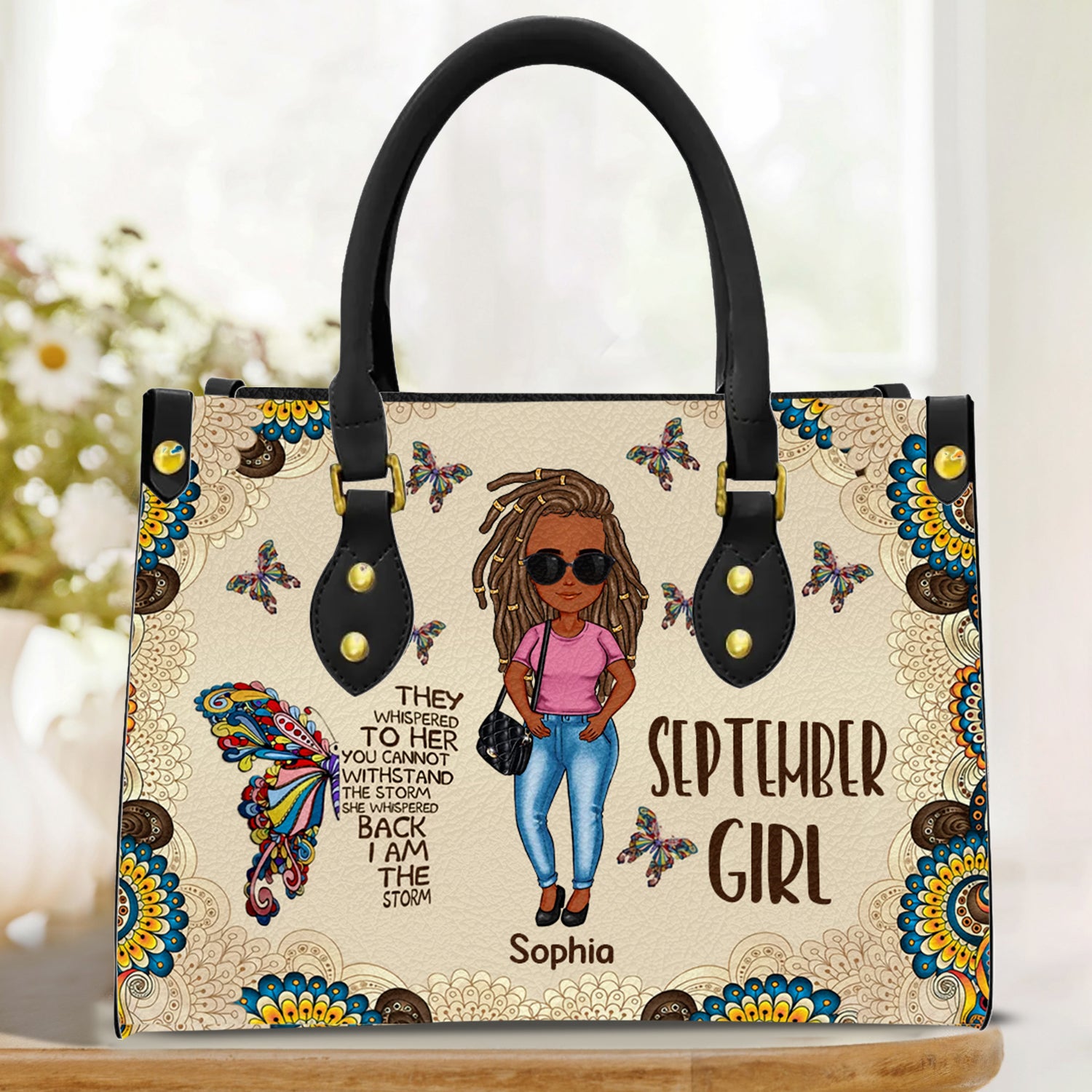 Personalized Leather Bag - September Birthday Gifts For September Queens, Queen Was Born In September