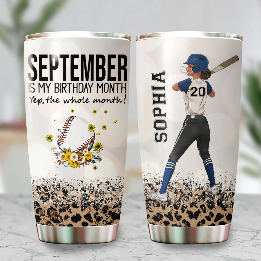 Personalized Tumblers, Birthday Tumbler, Birthdays In September, September Birthday Gifts For Her