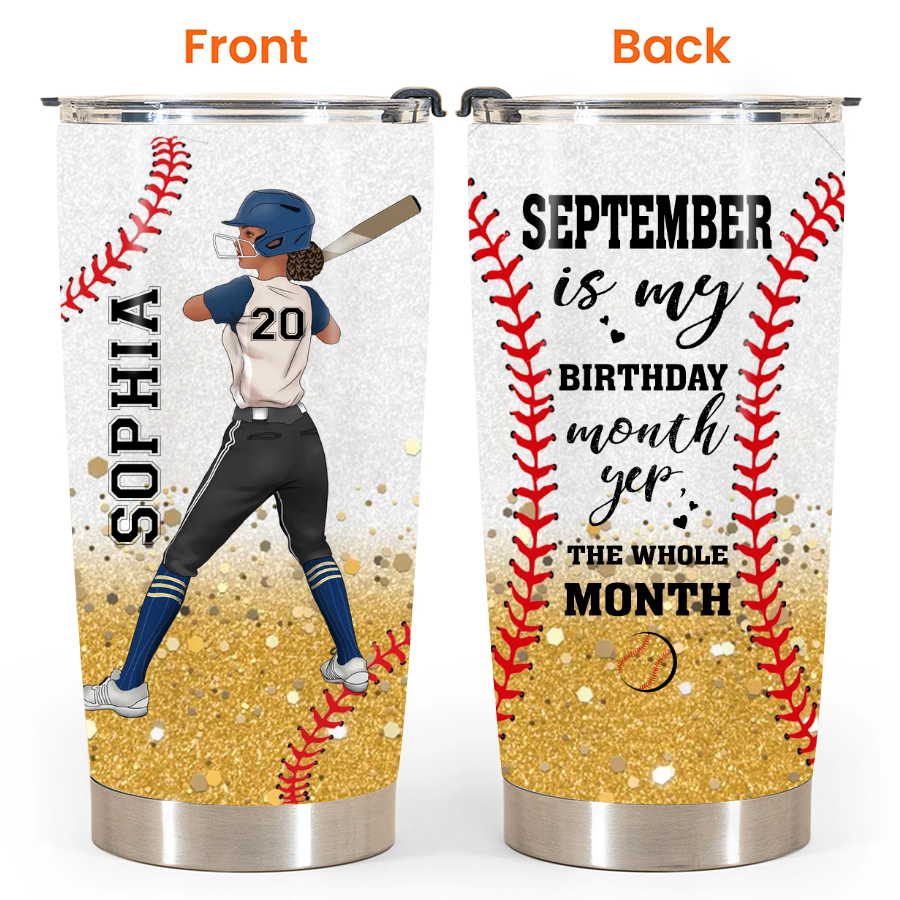 Personalized Tumblers, Birthday Tumbler, Birthdays In September, September Birthday Gifts For Her