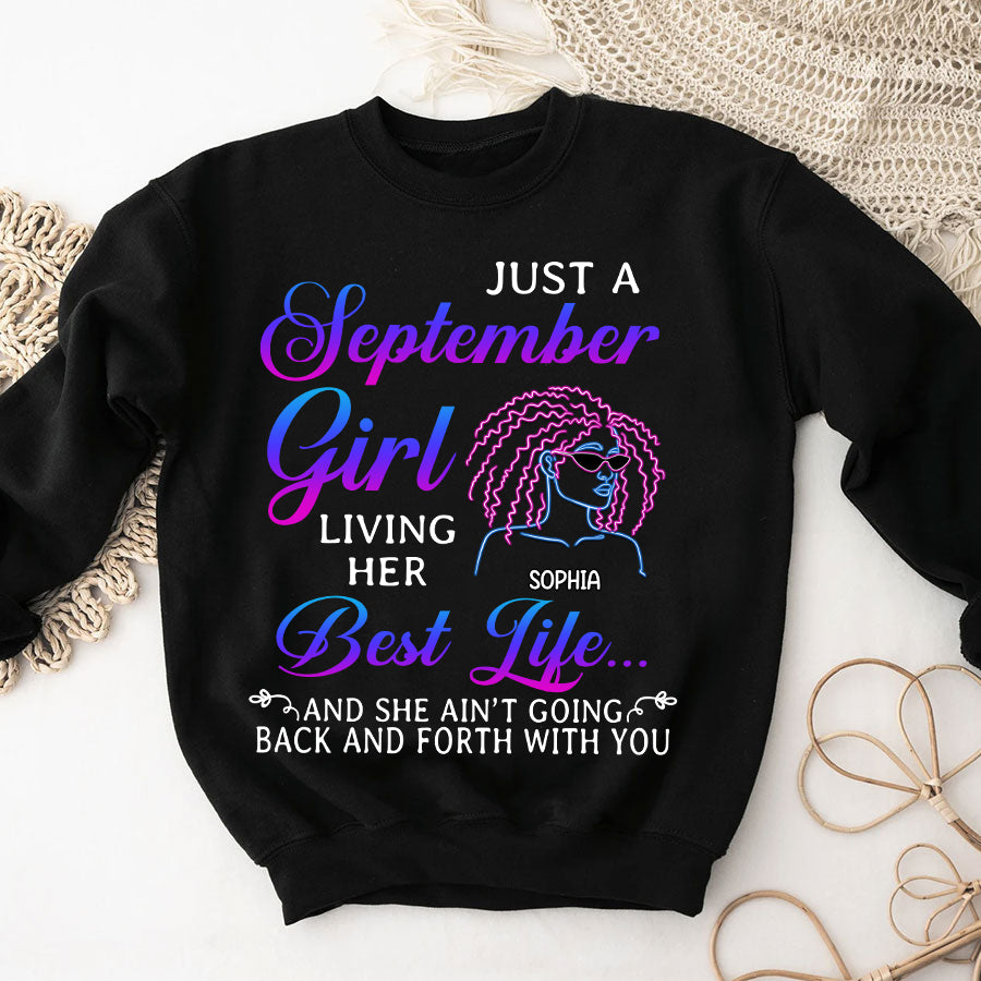 Custom Birthday Shirt, September Birthday Shirts For Woman, September Birthday Gifts, I am just a September Girl
