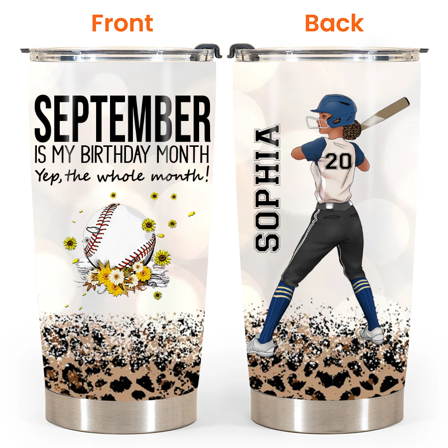 Personalized Tumblers, Birthday Tumbler, Birthdays In September, September Birthday Gifts For Her