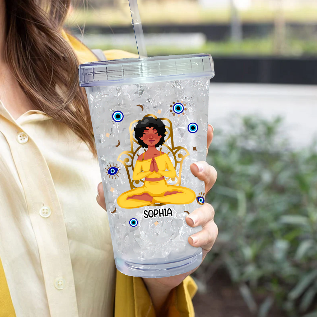 Personalized Custom Acrylic Tumbler - Custom Birthday Gifts For September Girls, Yoga Lovers