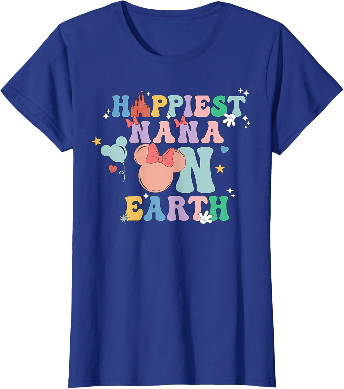 Happiest Nana On Earth Groovy Mom Mother&#39;s Day Mother Shirt