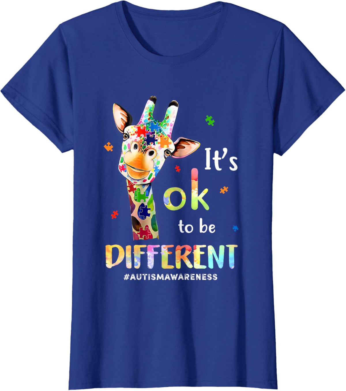 Its Ok To Be Different Autism Awareness Giraffe