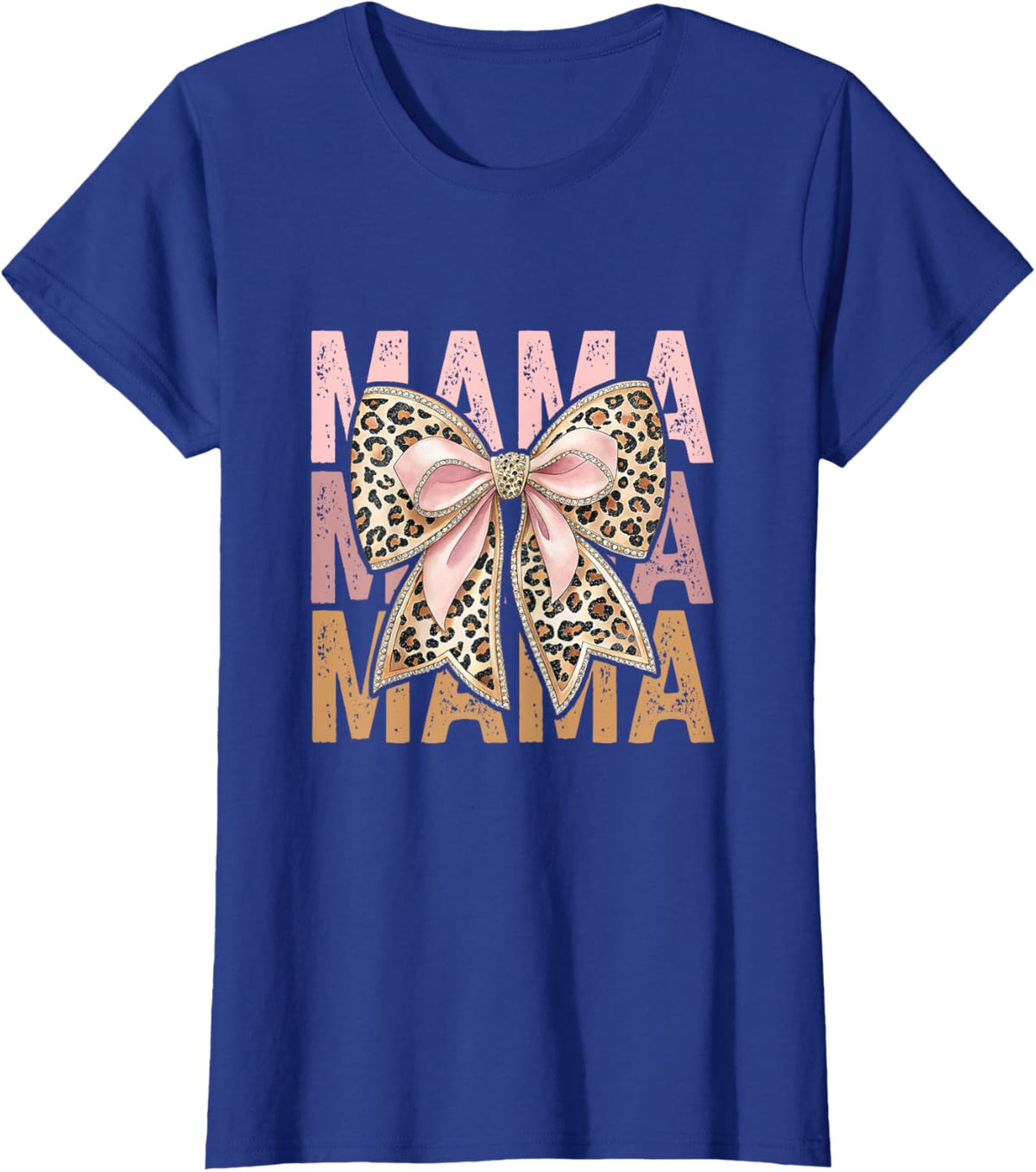 Retro Leopard Mama,Cute Mom Retro Coquette Bow Mother&#39;s Day