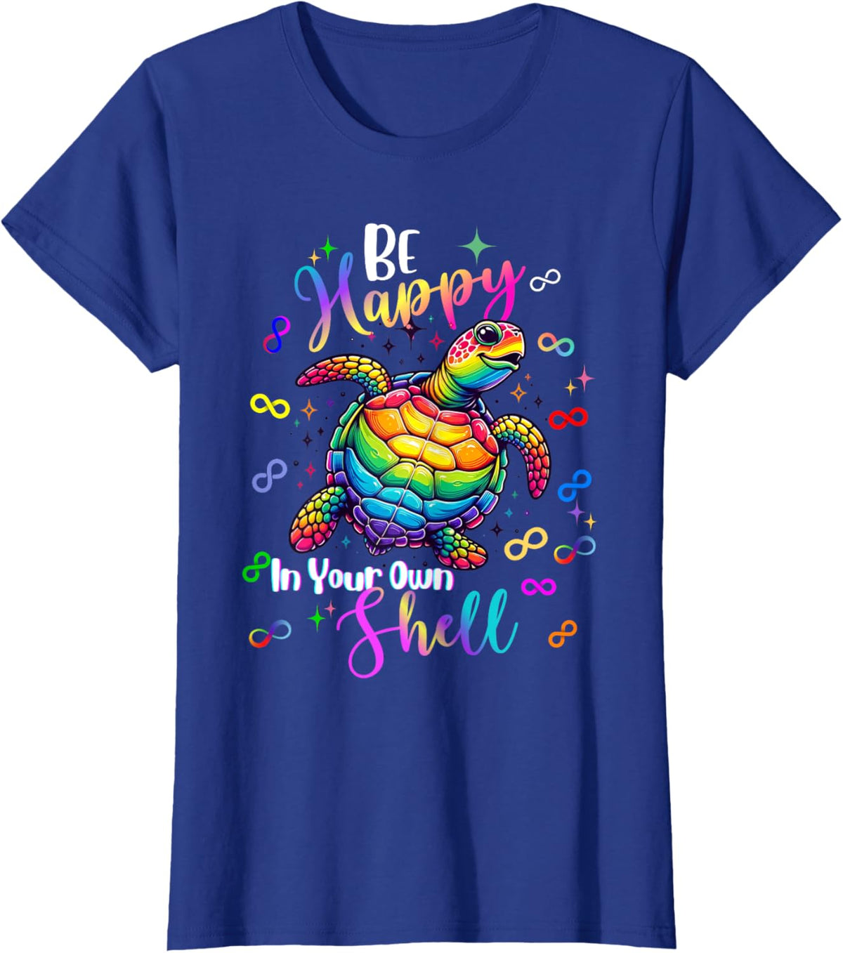 Rainbow Turtle Be Happy In Your Own Shell Autism Awareness