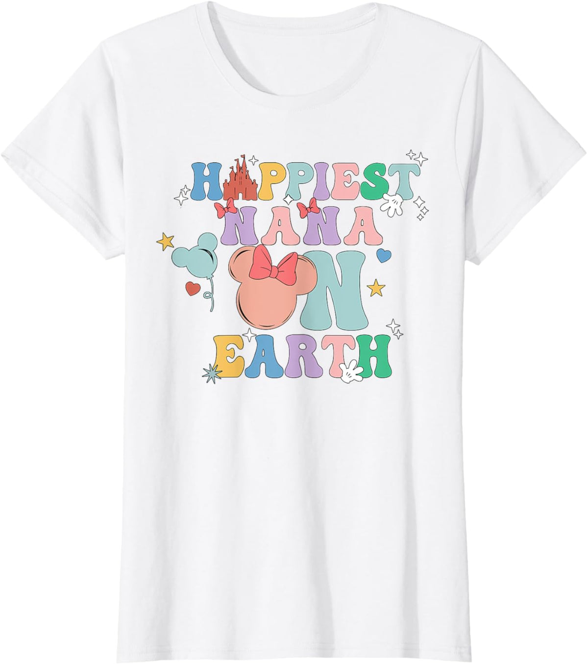 Happiest Nana On Earth Groovy Mom Mother&#39;s Day Mother Shirt