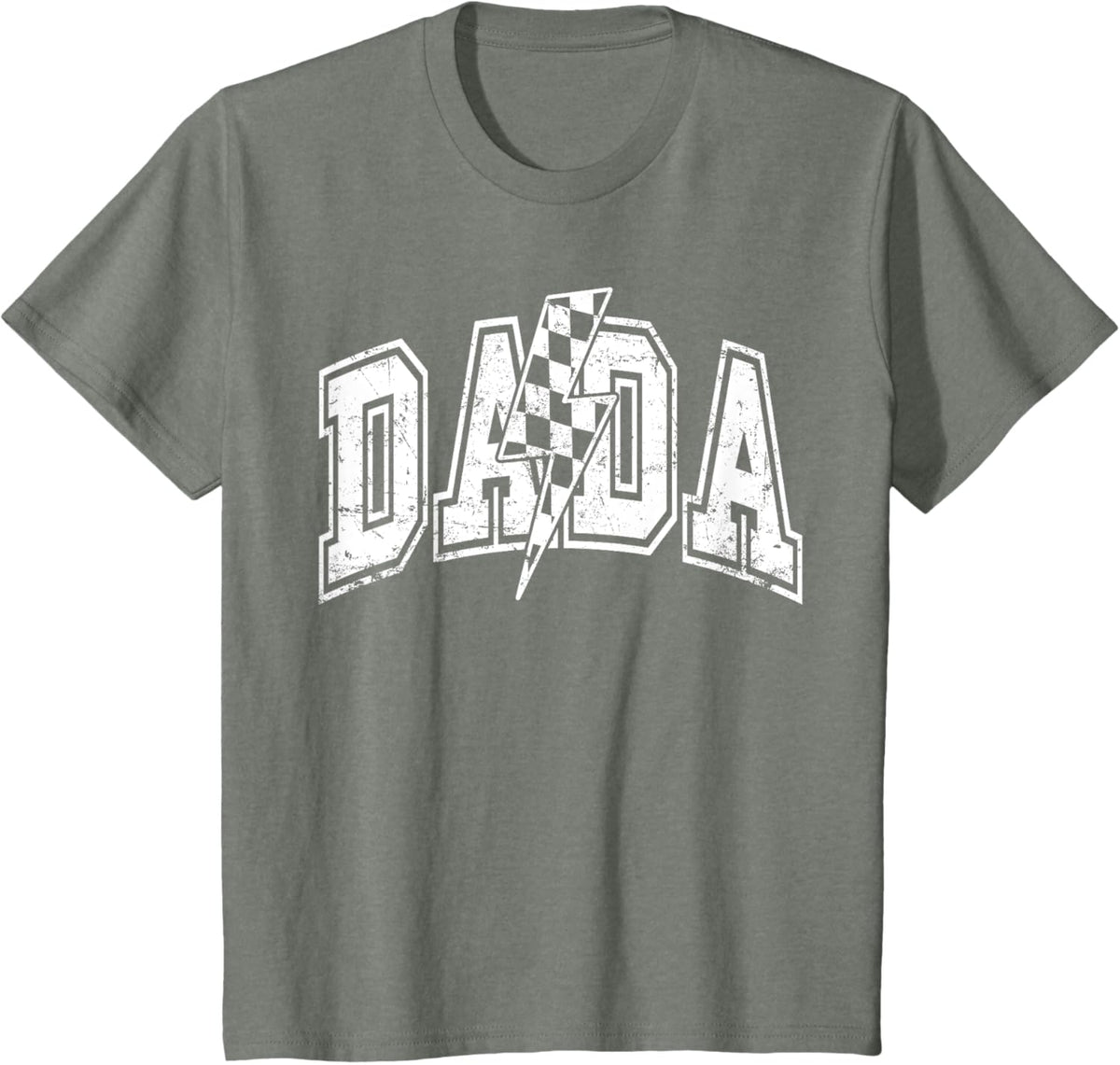 Dada Lightning Bolt Checkered Varsity Dad Men Father&#39;s Day