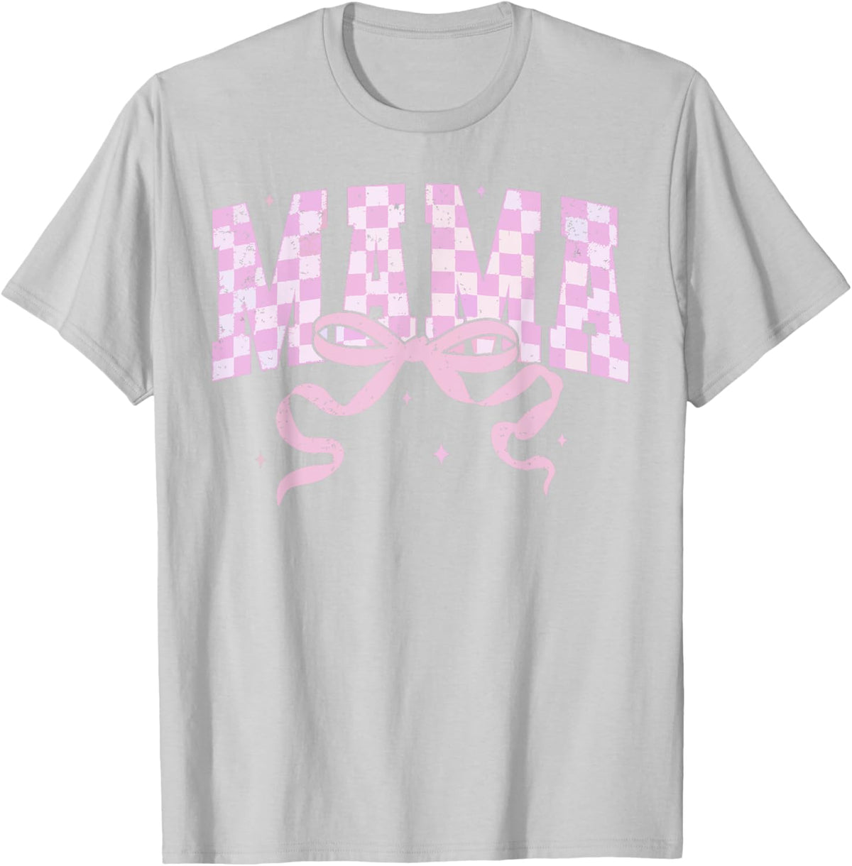 Retro Checkered Mama Coquette Mother&#39;s Day Pink Bow