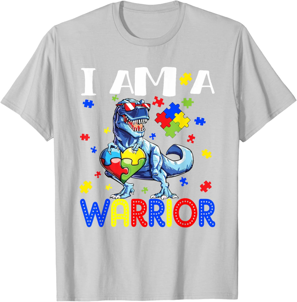 I Am A Warrior Autism Boys Family Dinosaur Autism Awareness