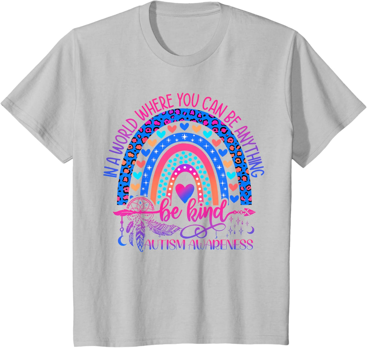 Autism Awareness Be Kind Leopard Rainbow Choose Kindness