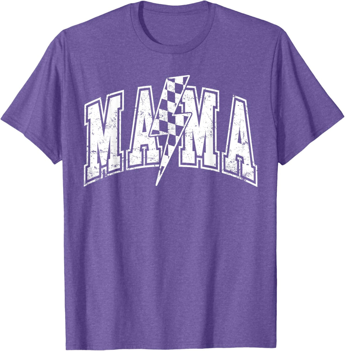Mama Lightning Bolt Checkered Varsity Mom Women Mother&#39;s Day Mother Shirt