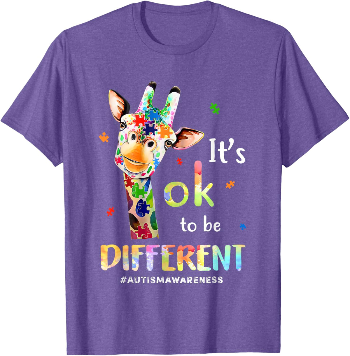 Its Ok To Be Different Autism Awareness Giraffe