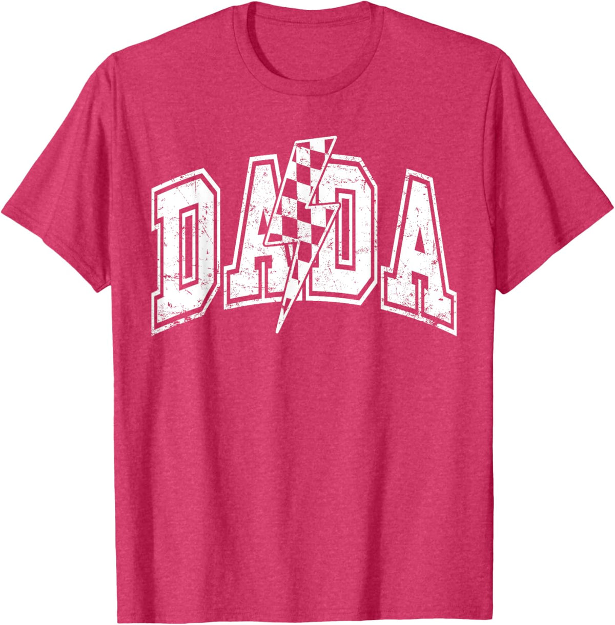 Dada Lightning Bolt Checkered Varsity Dad Men Father&#39;s Day