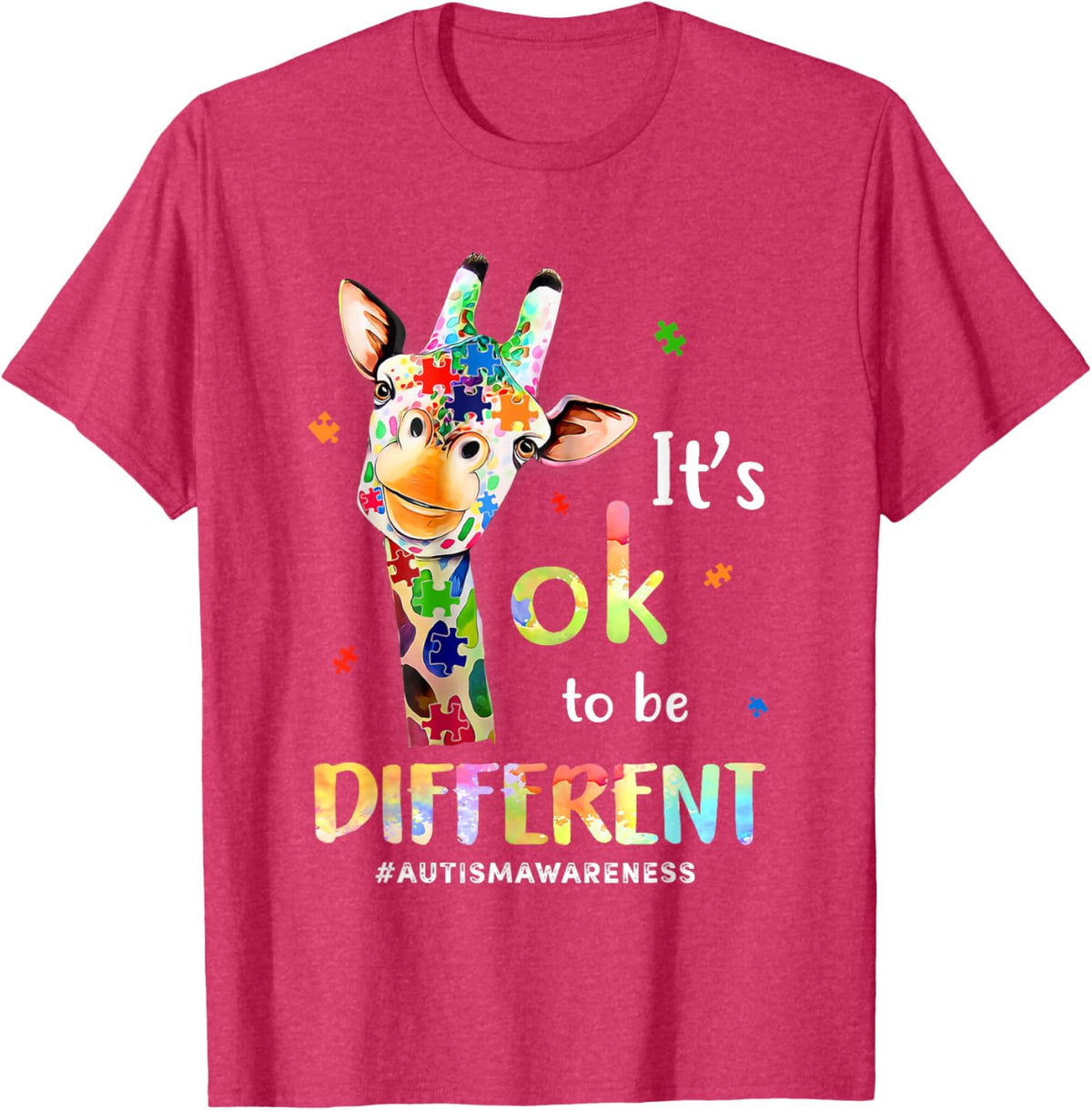 Its Ok To Be Different Autism Awareness Giraffe