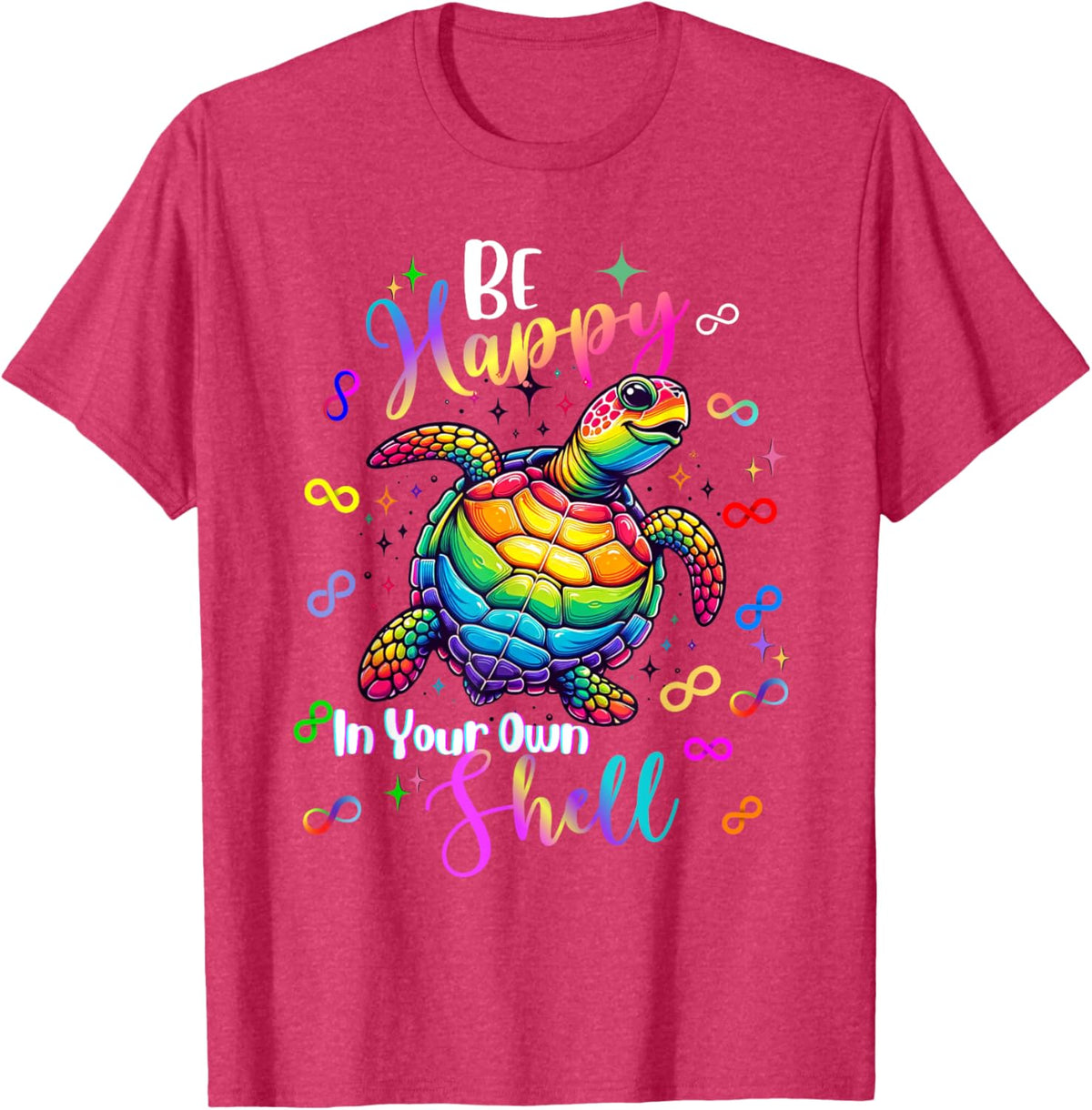 Rainbow Turtle Be Happy In Your Own Shell Autism Awareness