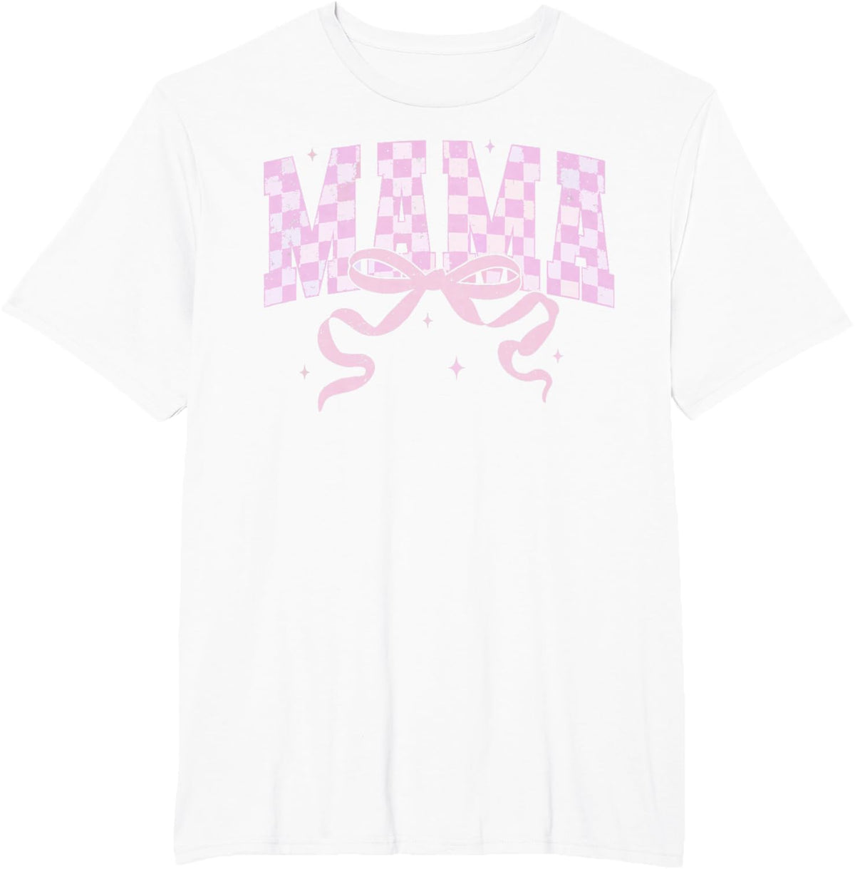 Retro Checkered Mama Coquette Mother&#39;s Day Pink Bow