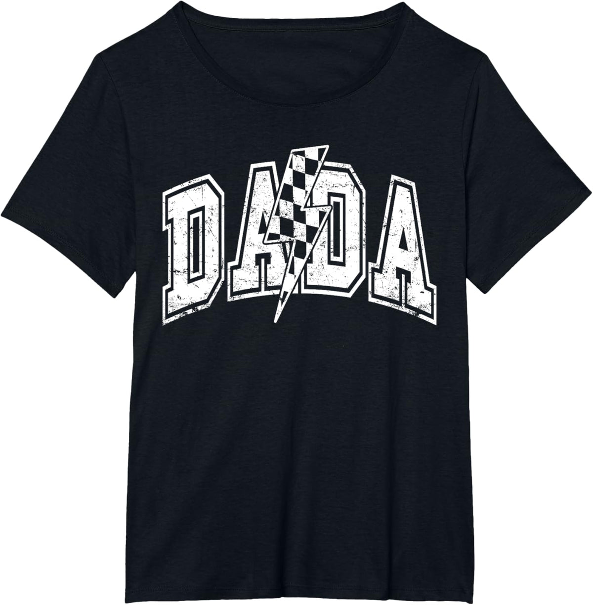 Dada Lightning Bolt Checkered Varsity Dad Men Father&#39;s Day