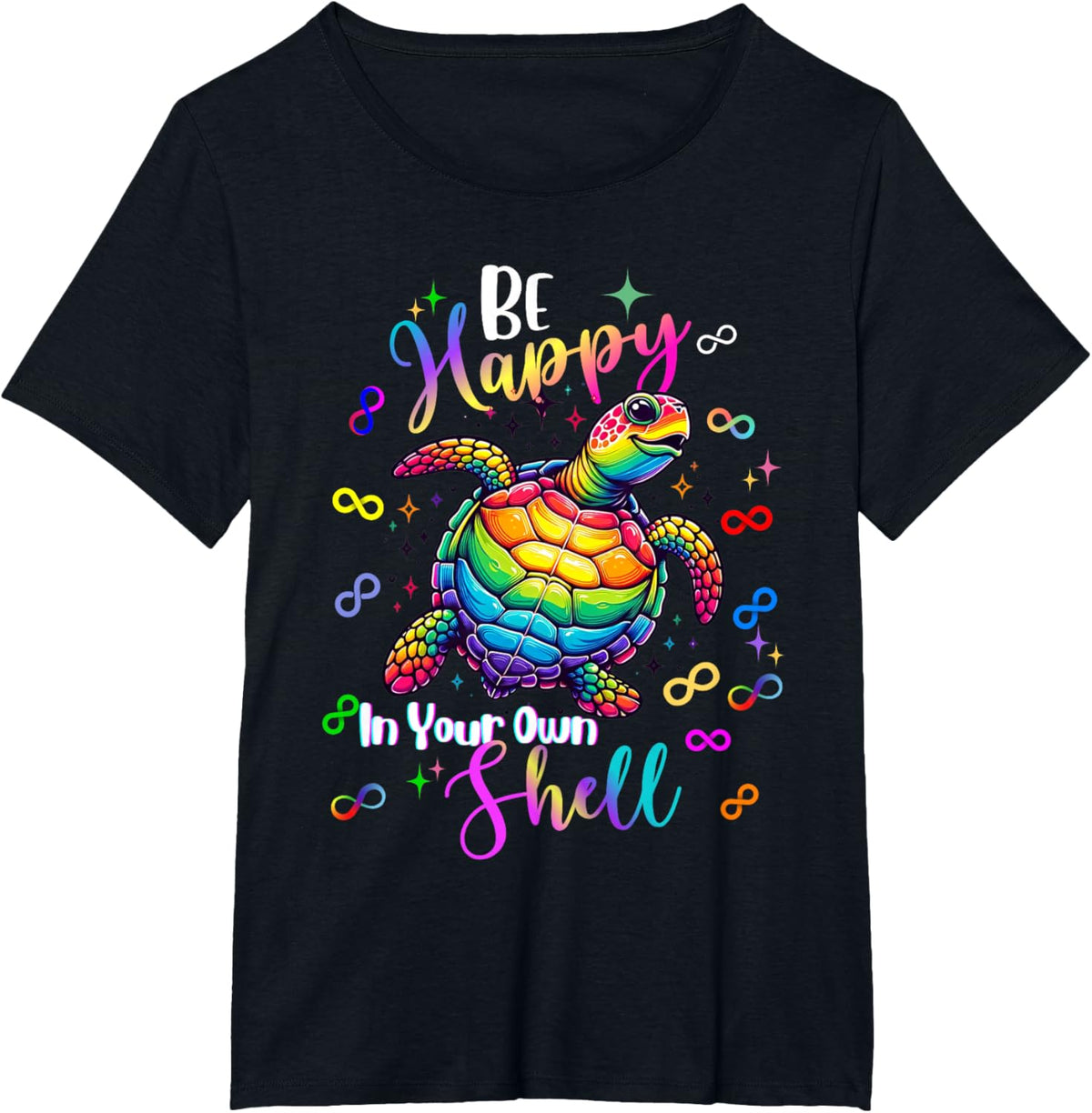 Rainbow Turtle Be Happy In Your Own Shell Autism Awareness
