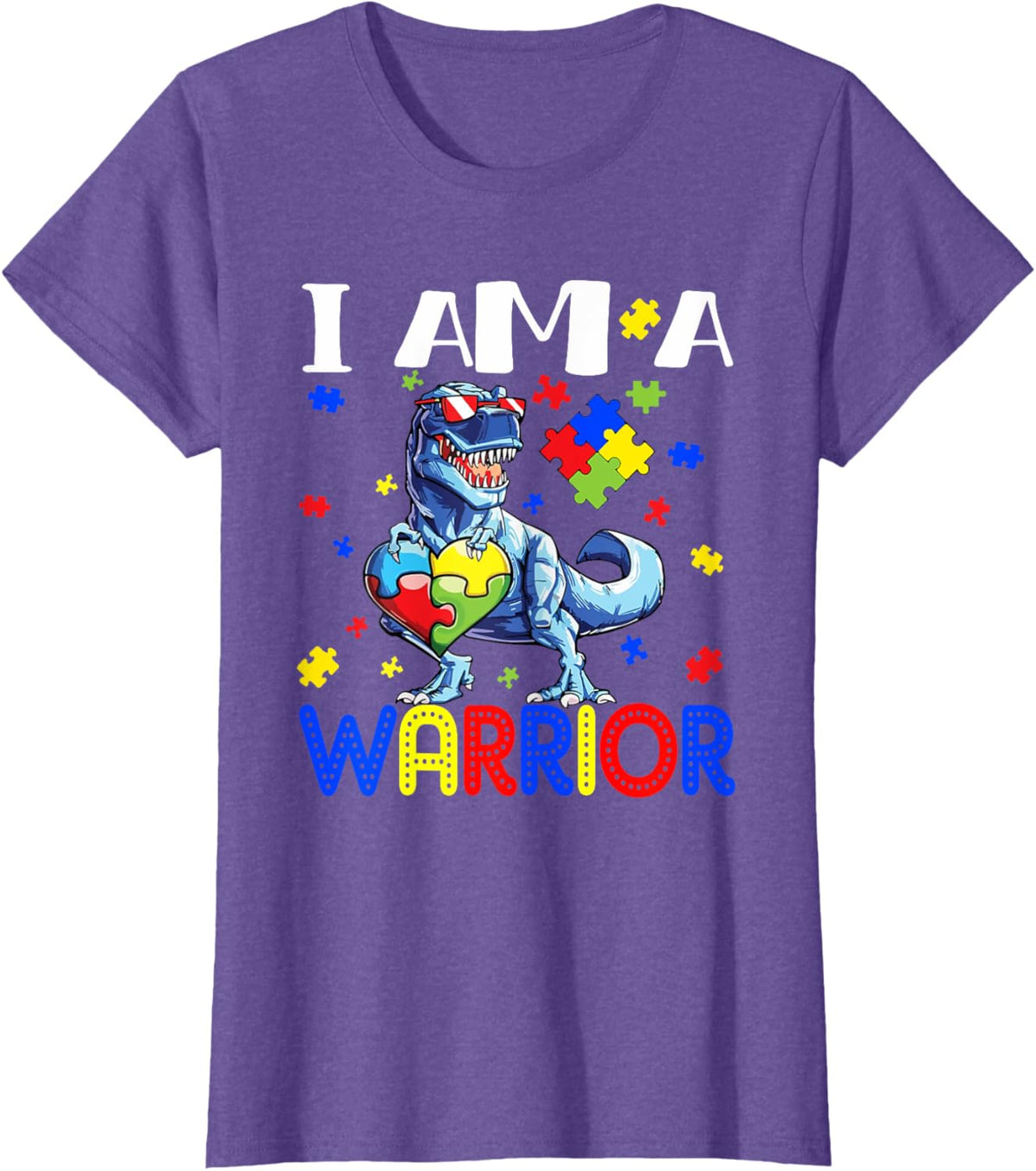 I Am A Warrior Autism Boys Family Dinosaur Autism Awareness