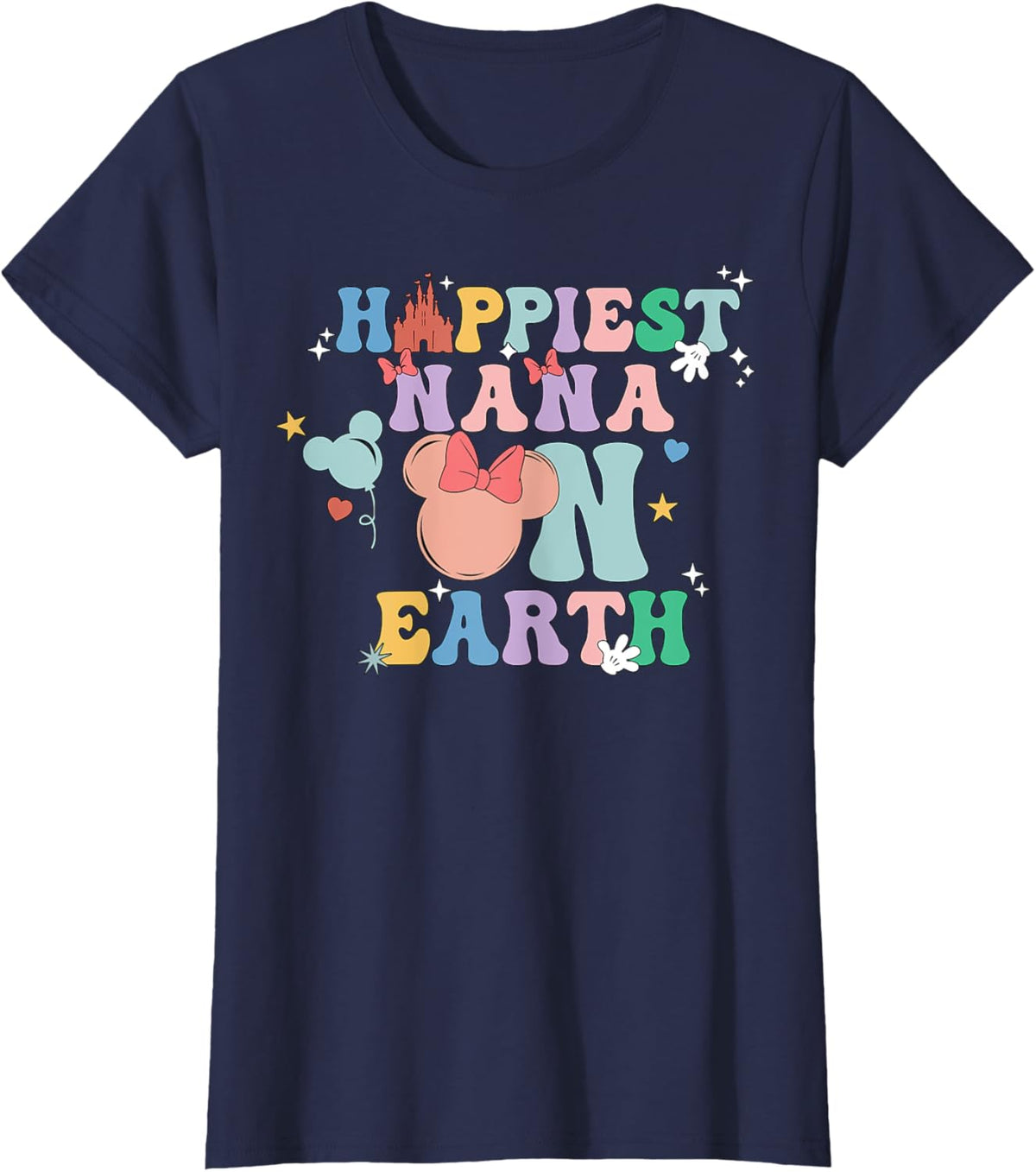 Happiest Nana On Earth Groovy Mom Mother&#39;s Day Mother Shirt