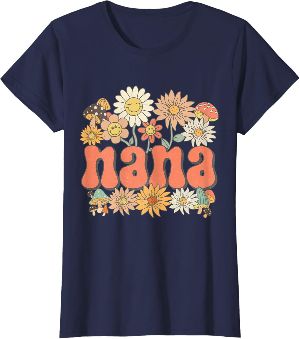 Groovy Nana Floral Hippie Retro Daisy Flower Mother&#39;s Day