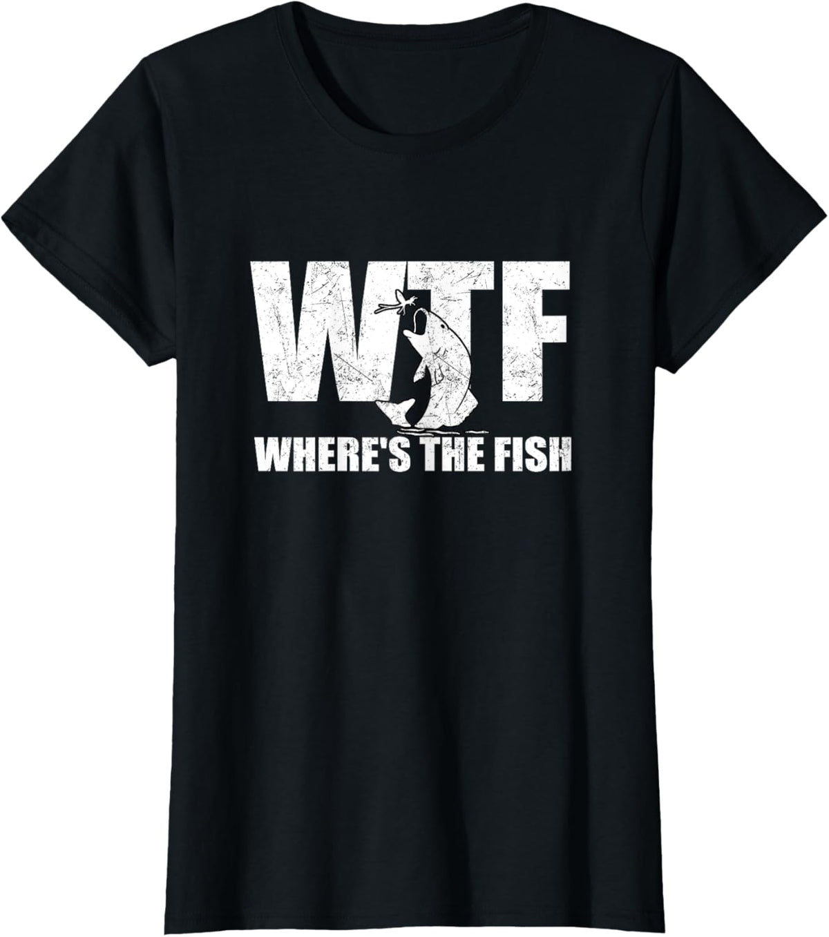 WTF Where&#39;s The Fish Men&#39;s Funny Fishing Gifts Fathers Day