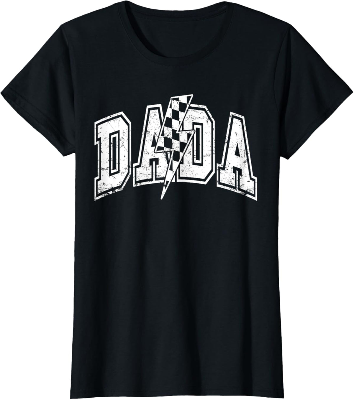 Dada Lightning Bolt Checkered Varsity Dad Men Father&#39;s Day