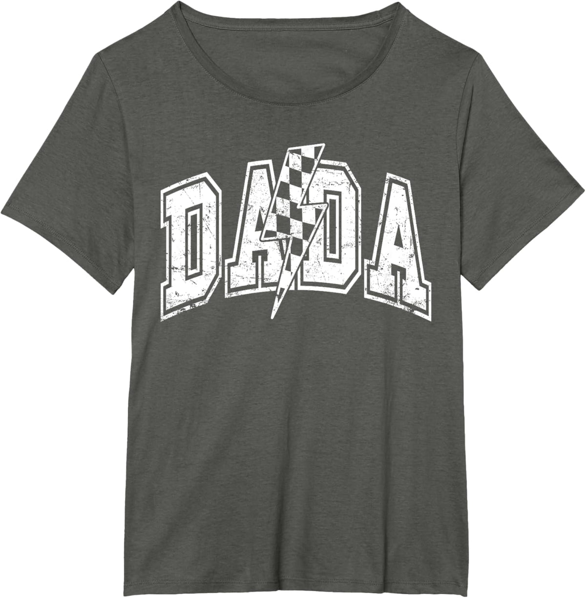 Dada Lightning Bolt Checkered Varsity Dad Men Father&#39;s Day