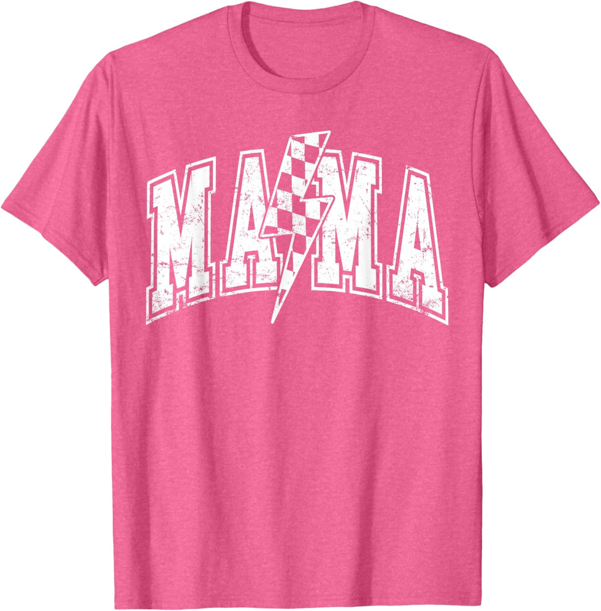 Mama Lightning Bolt Checkered Varsity Mom Women Mother&#39;s Day Mother Shirt