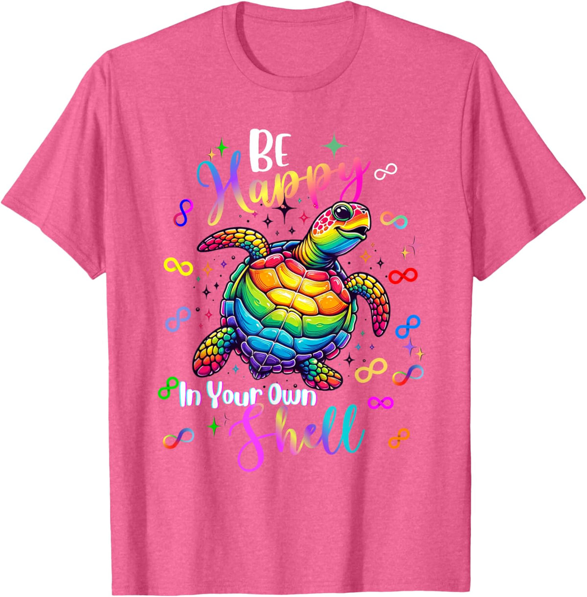 Rainbow Turtle Be Happy In Your Own Shell Autism Awareness