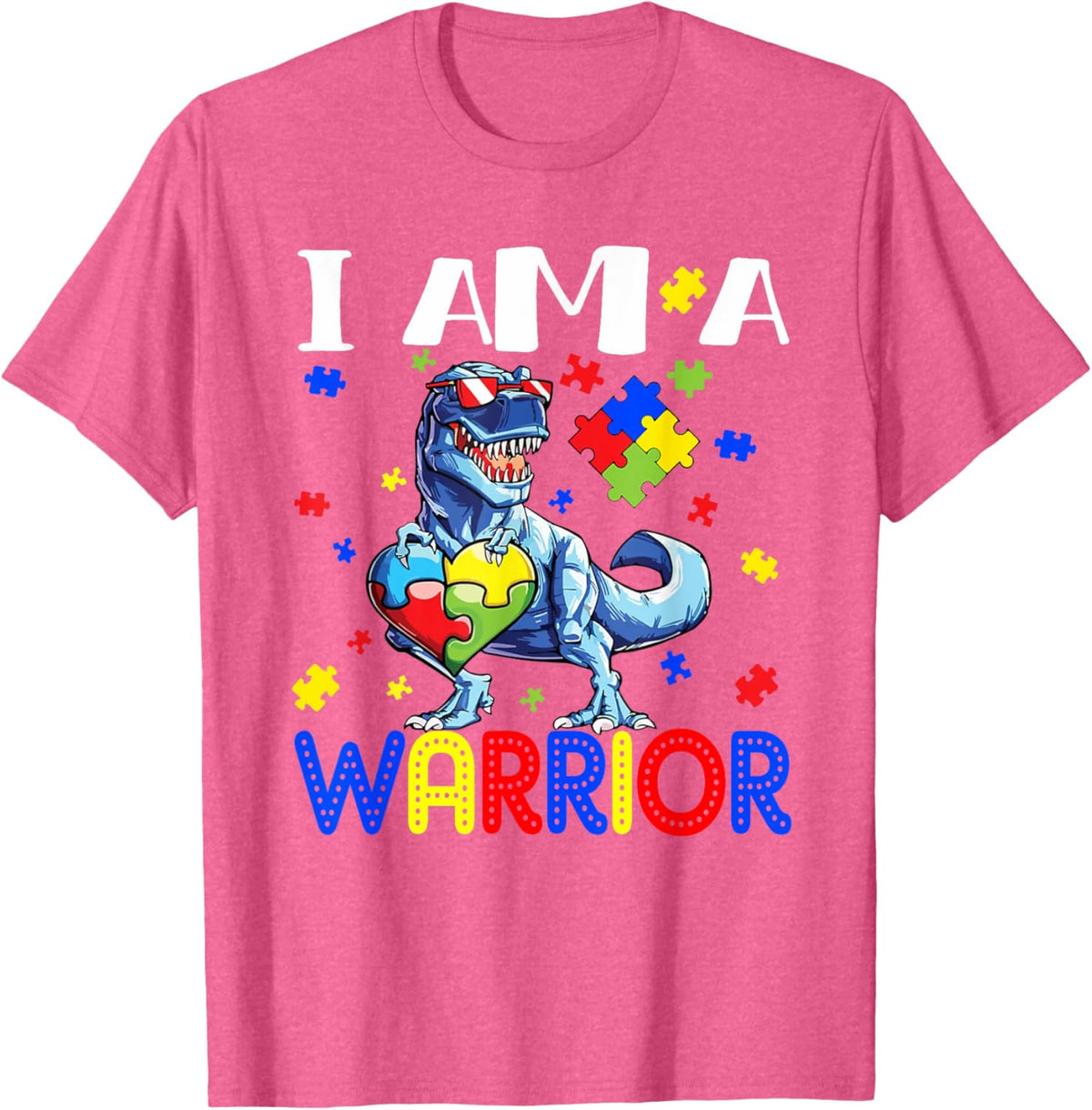 I Am A Warrior Autism Boys Family Dinosaur Autism Awareness