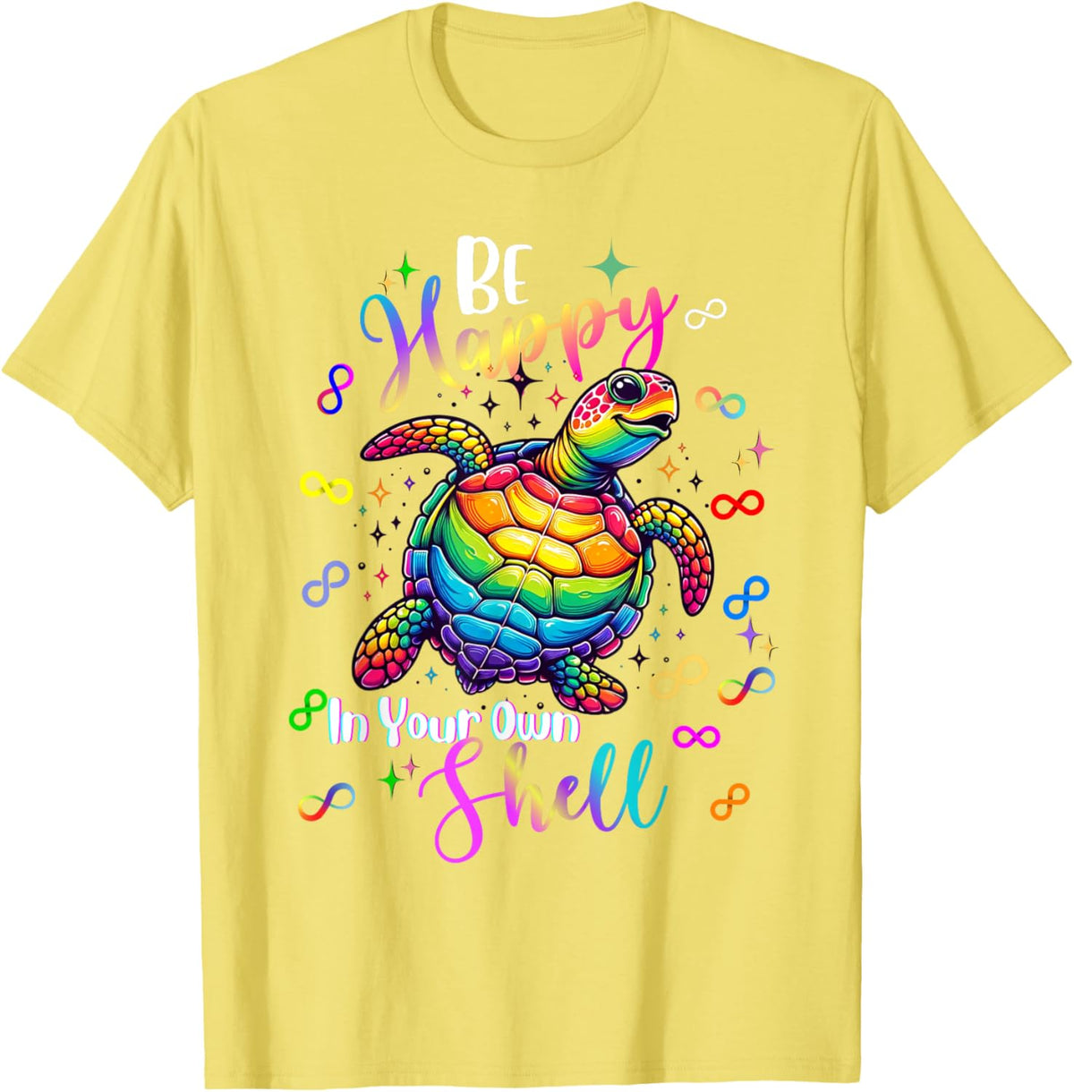 Rainbow Turtle Be Happy In Your Own Shell Autism Awareness