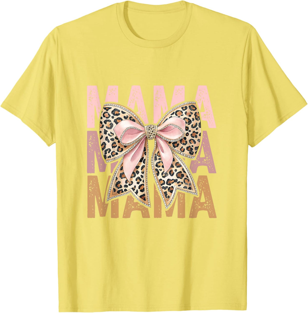 Retro Leopard Mama,Cute Mom Retro Coquette Bow Mother&#39;s Day