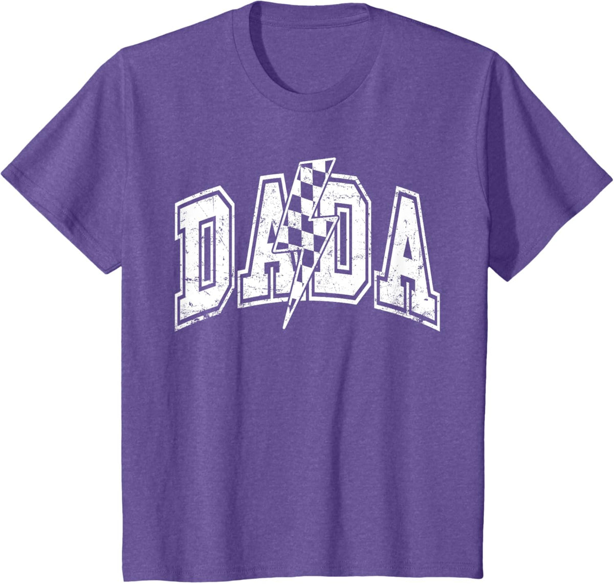 Dada Lightning Bolt Checkered Varsity Dad Men Father&#39;s Day