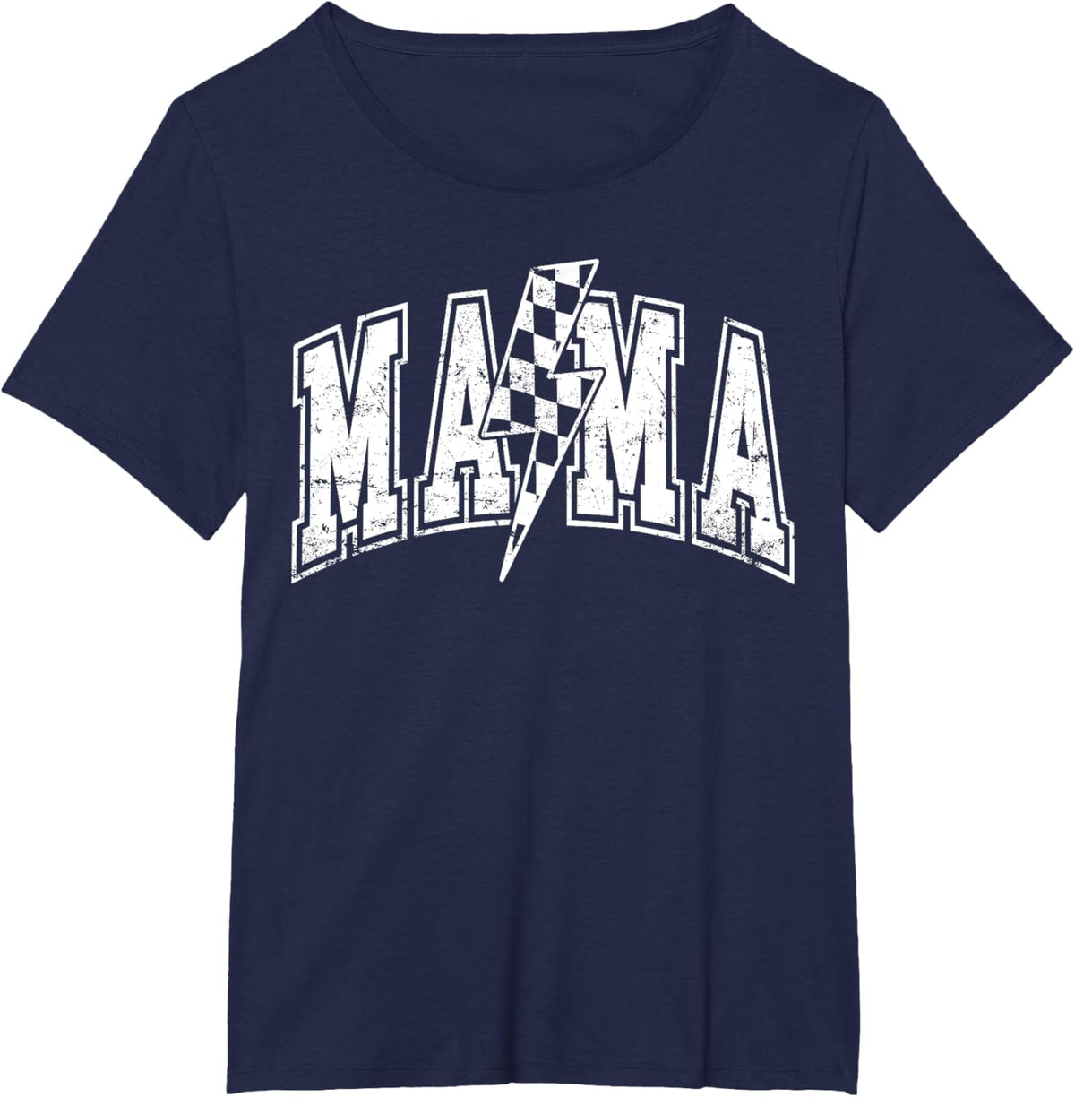 Mama Lightning Bolt Checkered Varsity Mom Women Mother&#39;s Day Mother Shirt