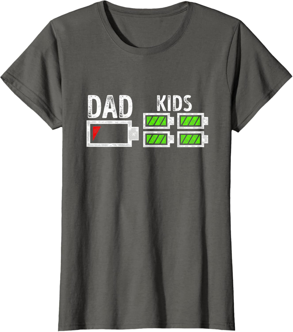 Dad of Four Low Battery Funny Father of 4 Kids Dad