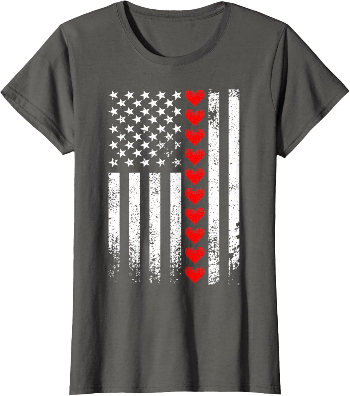 Vintage Valentines Day American Flag Hearts Mens Boys Kids