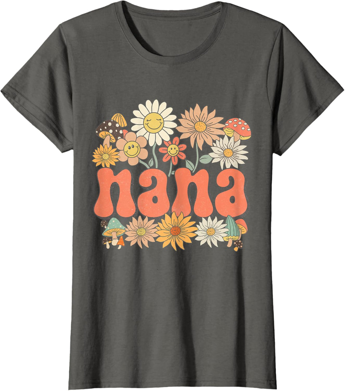 Groovy Nana Floral Hippie Retro Daisy Flower Mother&#39;s Day