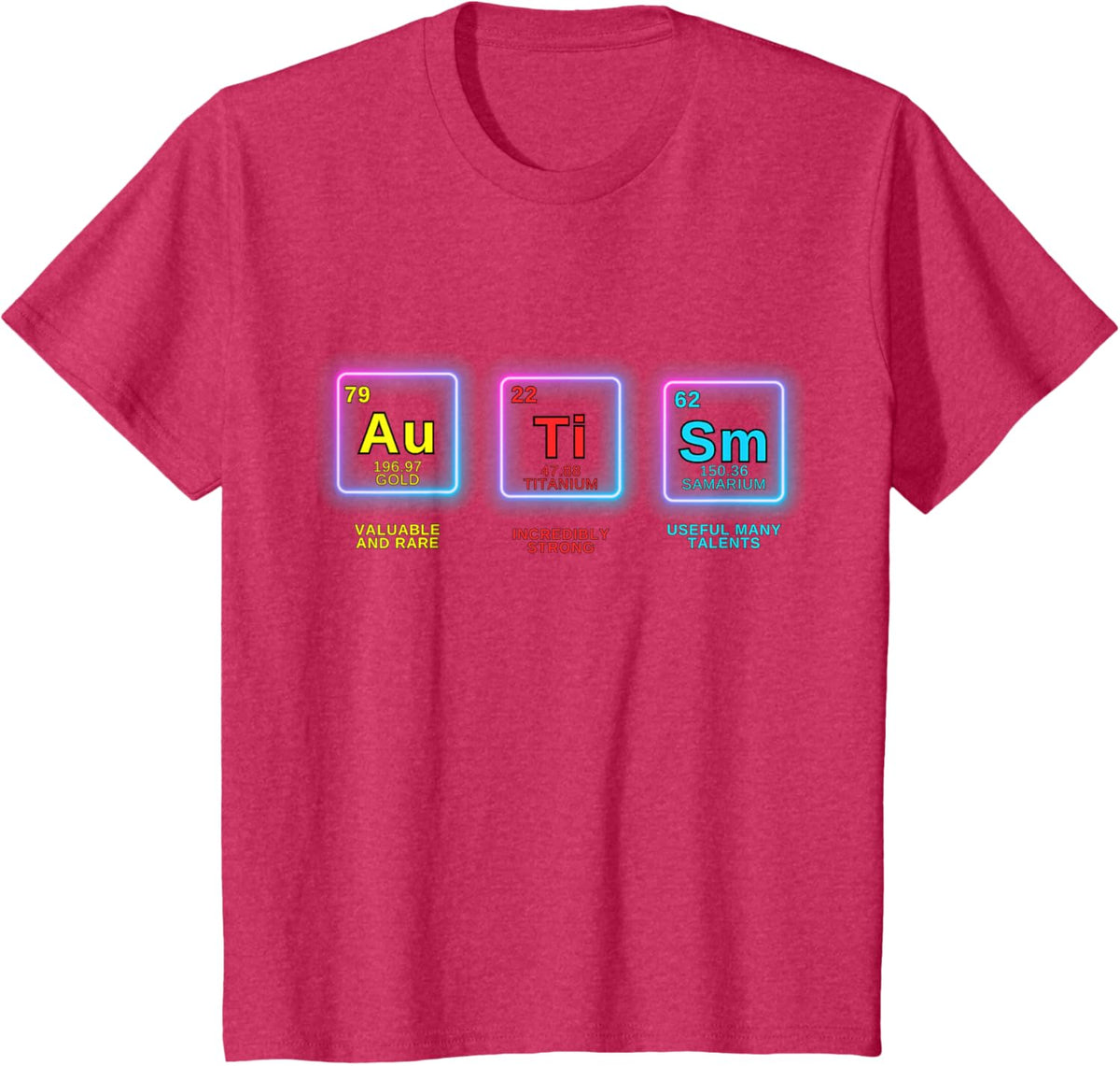 Autism Awareness Kids Women Men Elements Periodic Table ASD