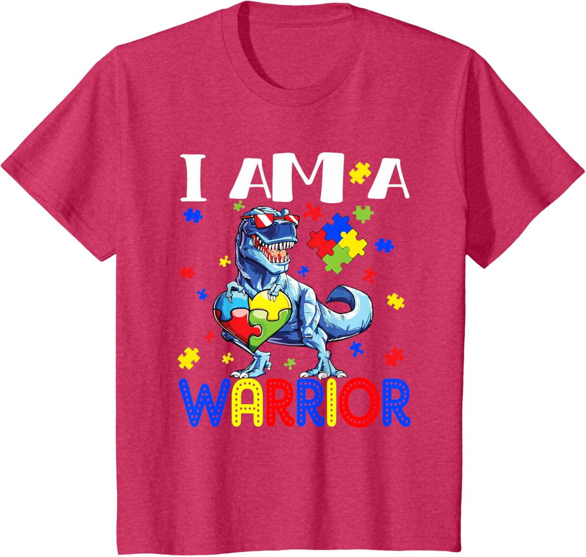 I Am A Warrior Autism Boys Family Dinosaur Autism Awareness