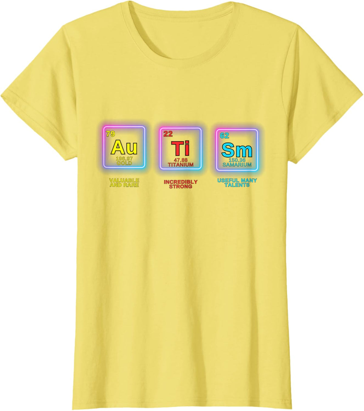 Autism Awareness Kids Women Men Elements Periodic Table ASD
