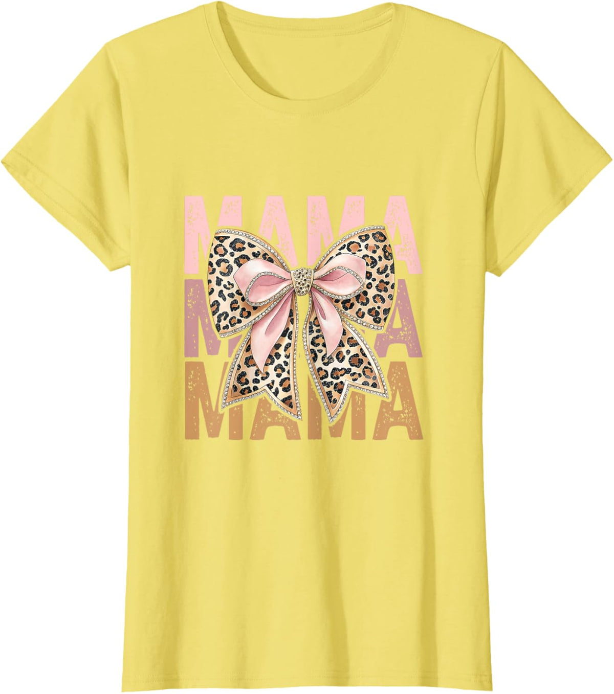 Retro Leopard Mama,Cute Mom Retro Coquette Bow Mother&#39;s Day