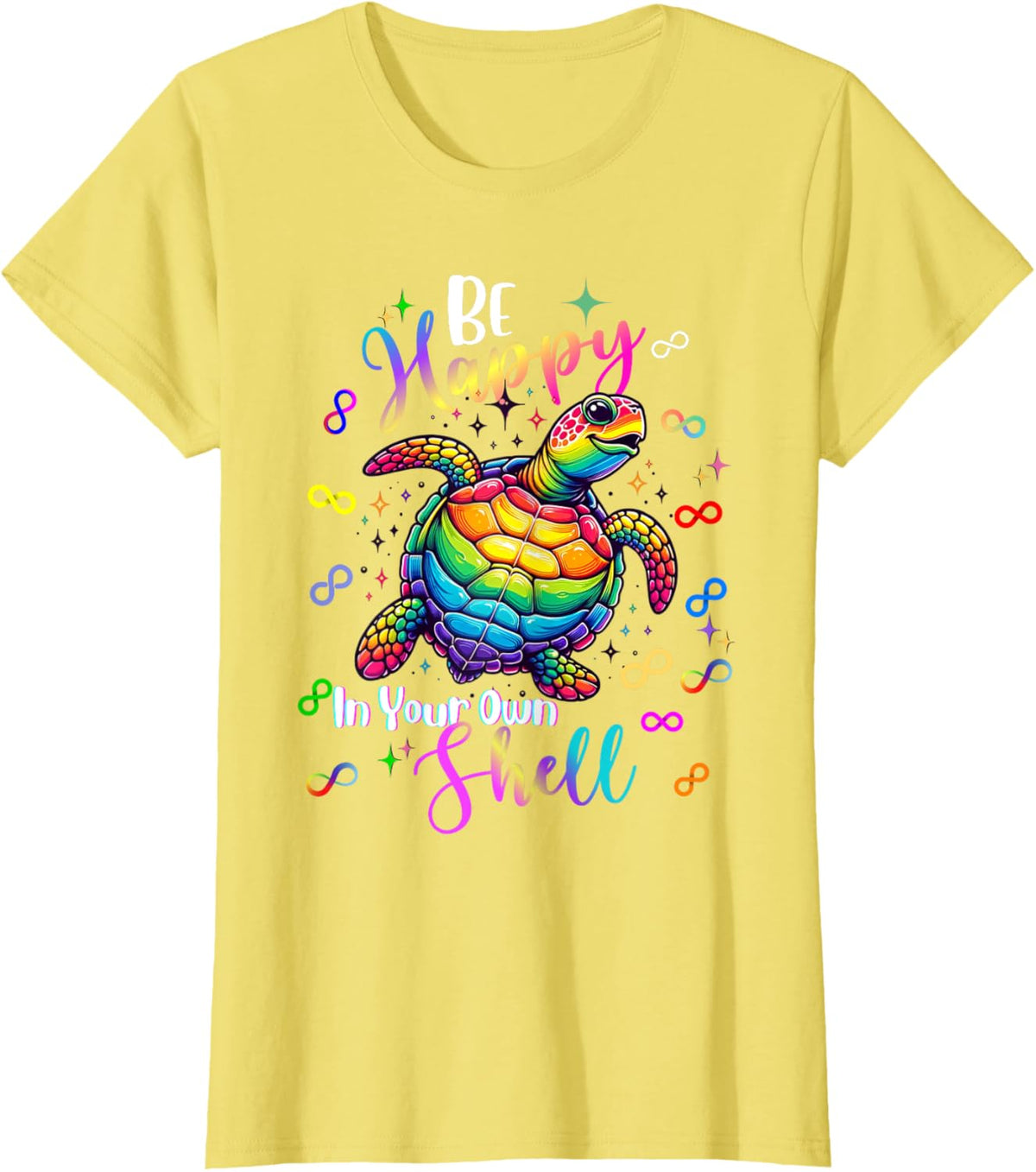 Rainbow Turtle Be Happy In Your Own Shell Autism Awareness