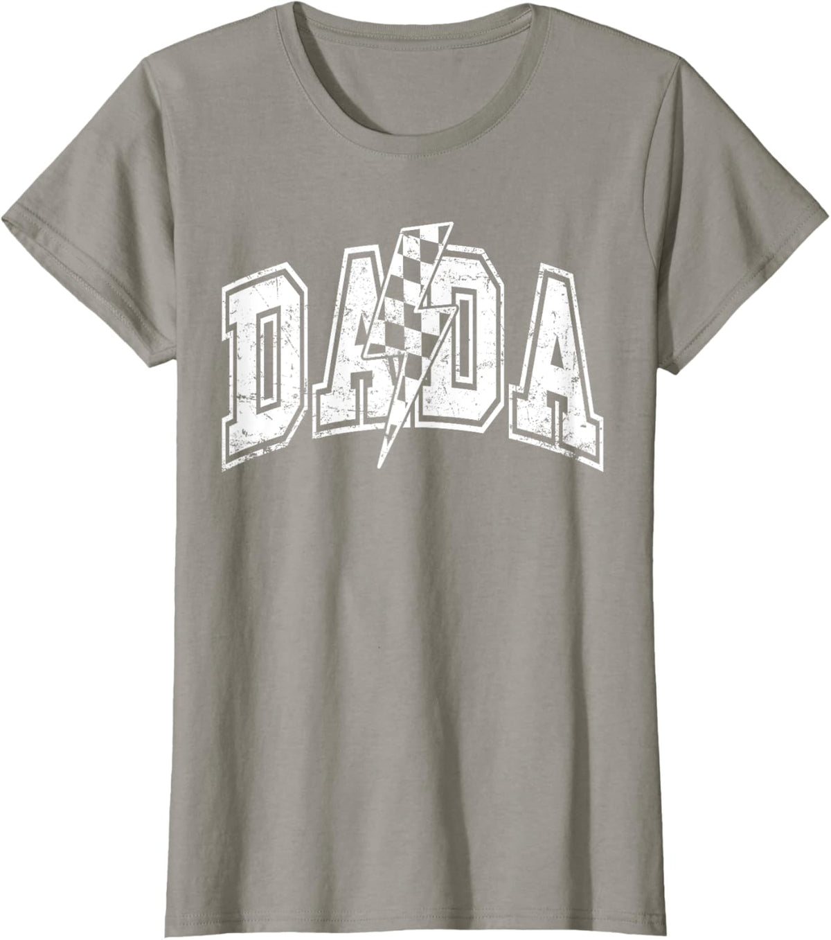 Dada Lightning Bolt Checkered Varsity Dad Men Father&#39;s Day